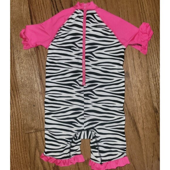 WIPPETTE Baby Girls Rashguard 50 UV Protection Zippered One-Piece Size 18M - Picture 2 of 3